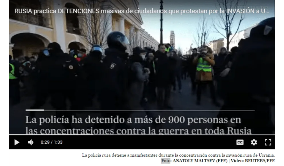 No momento, você está visualizando Breves: Proibido falar em “guerra”, na midia russa, revela fraqueza de Putin