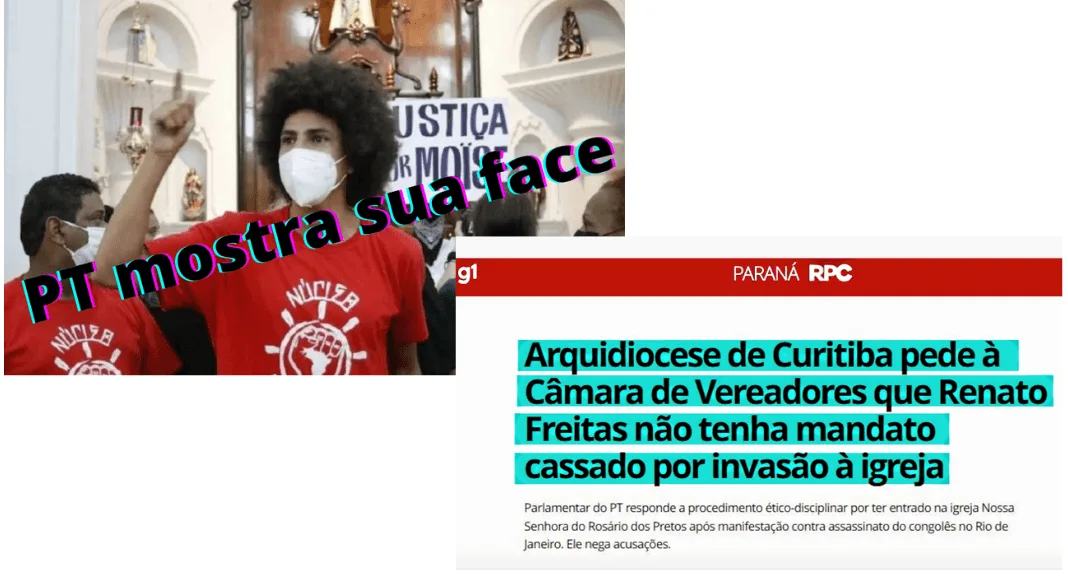 No momento, você está visualizando Arquidiocese de Curitiba defende o PTista invasor da igreja do Rosário