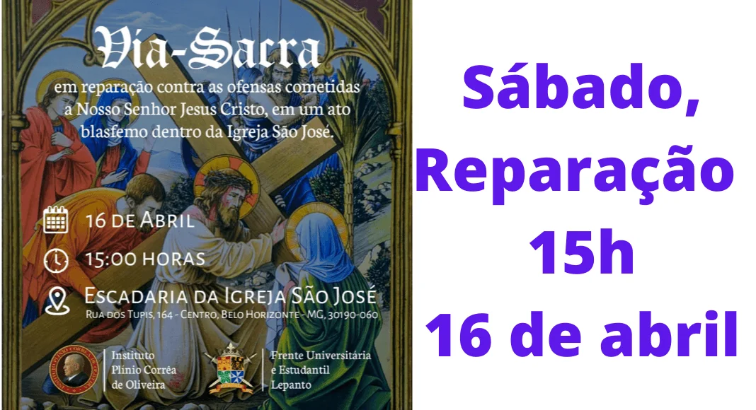 No momento, você está visualizando Via-Sacra: reparação a ato sacrílego na Igreja de São José