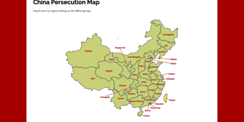 Breves: mapa da perseguição religiosa na China comunista