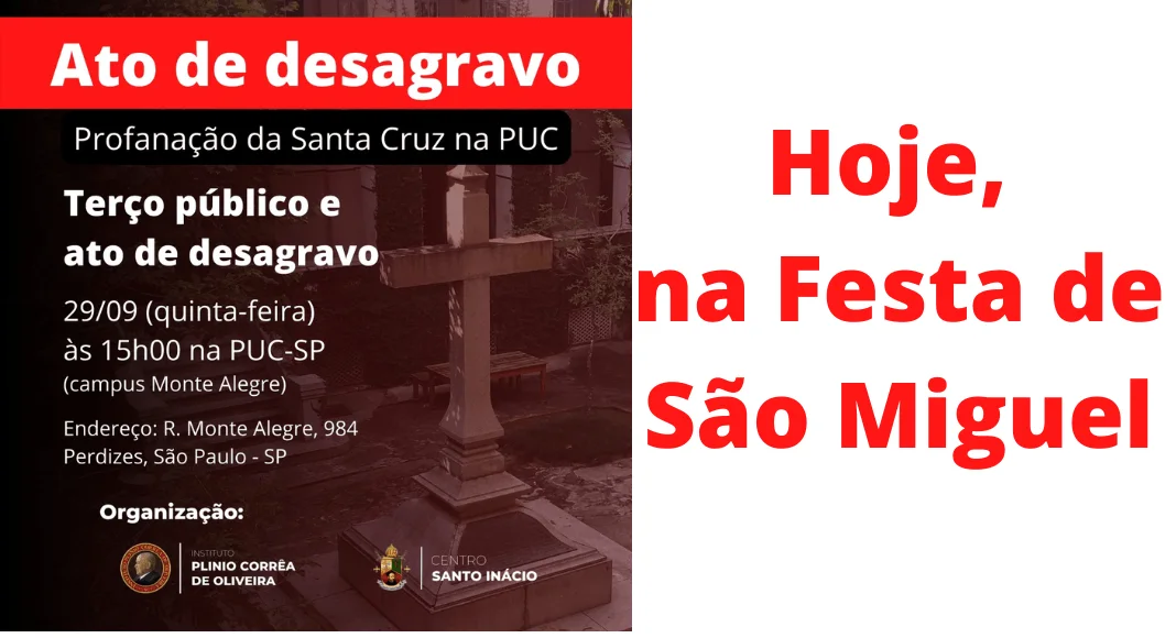 No momento, você está visualizando Terço Público, (hoje, 28) reparação à blasfêmia na PUC
