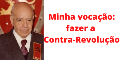 Minha vocação era fazer a Contra-Revolução