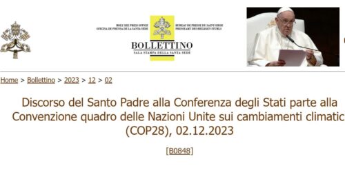 A COP28, discurso do Papa Francisco vs. ensinamentos de Pio XII