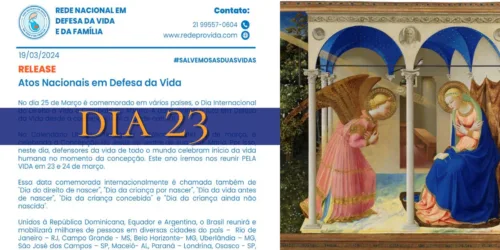 Atos Públicos em Defesa da Vida, 23 de março