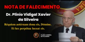 Nota de falecimento de Dr. Plinio Vidigal Xavier da Silveira