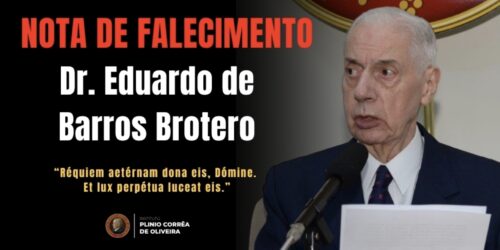 Nota de Falecimento de Dr. Eduardo de Barros Brotero