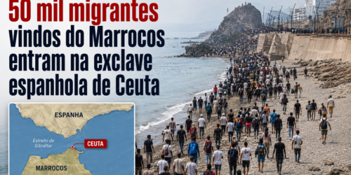 50 mil migrantes vindos do Marrocos entram na exclave espanhola de Ceuta