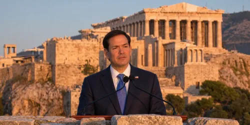 O elemento ausente no inspirador discurso de Marco Rubio em Atenas