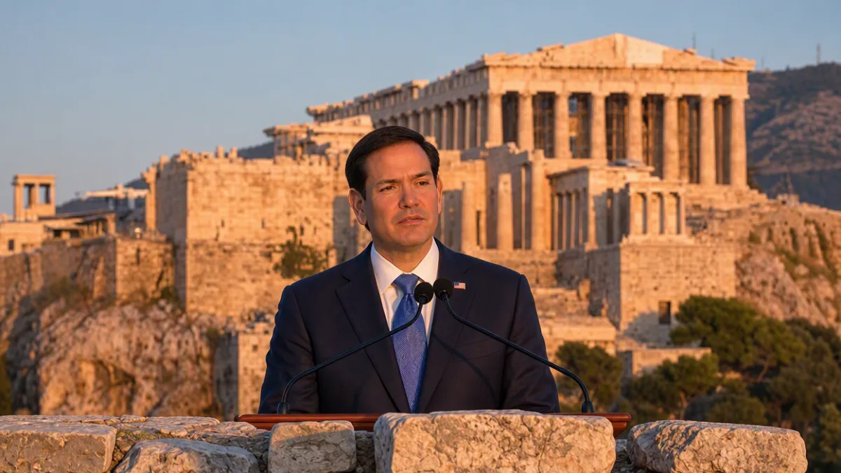 No momento, você está visualizando O elemento ausente no inspirador discurso de Marco Rubio em Atenas